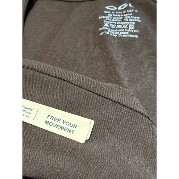 OGL Surplice Wrap Long Sleeve Dress color ESPRESSO NWT SIZE SMALL - Picture 3 of 4